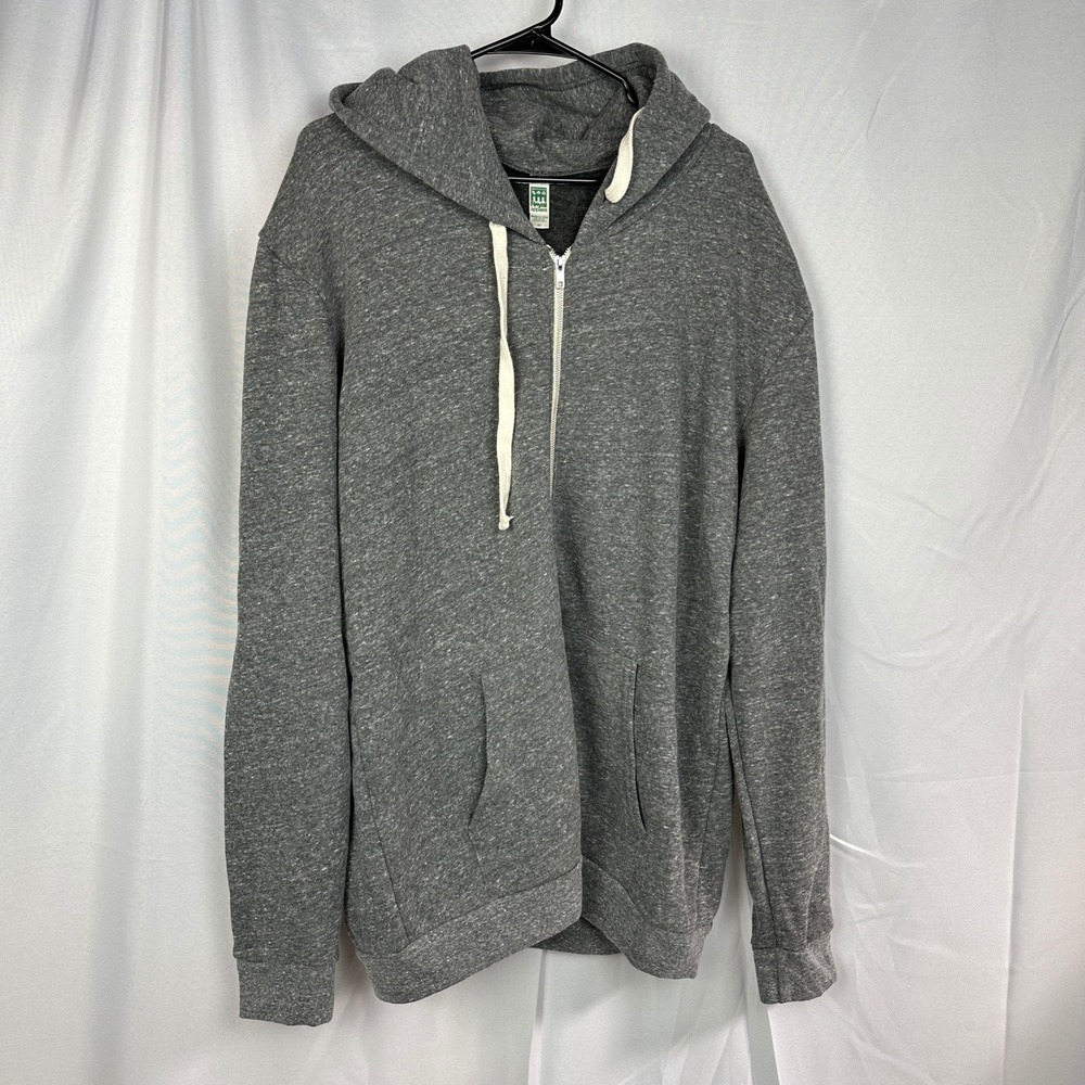 NWT‎ Royal Apparel Zip Up Hoodie Men's 2XL Gray Eco Tri Blend Sustainable